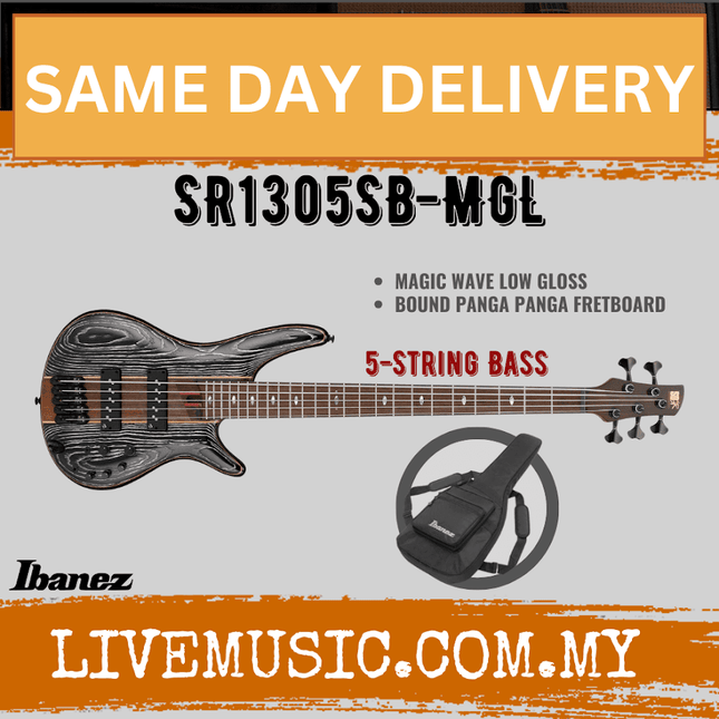 Ibanez SR1305SB-MGL Premium 5-String Bass Guitar w/Bag, Magic Wave Low Gloss ( SR1305SBMGL / SR1305SB MGL )