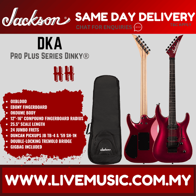 Jackson Pro Plus Series DKA Electric Guitar, Ebony FB, Oxblood