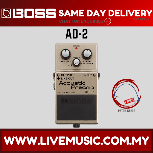 Boss AD-2 - Acoustic Preamp Guitar Effect Pedal (AD2)