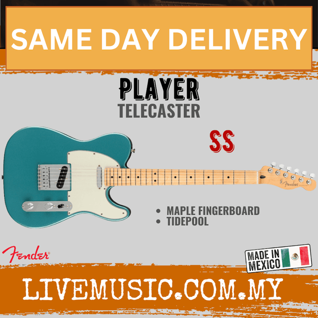 Fender Player Telecaster Electric Guitar, Maple Fretboard - Tidepool