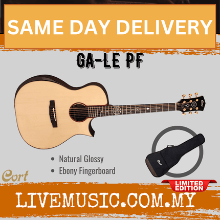 Cort GA-LE PF Limited Edition Acoustic-Electric Guitar with Bag - Natural Glossy (GA-LE-PF/GA LE PF)