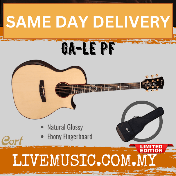 Cort GA-LE PF Limited Edition Acoustic-Electric Guitar with Bag - Natural Glossy (GA-LE-PF/GA LE PF)
