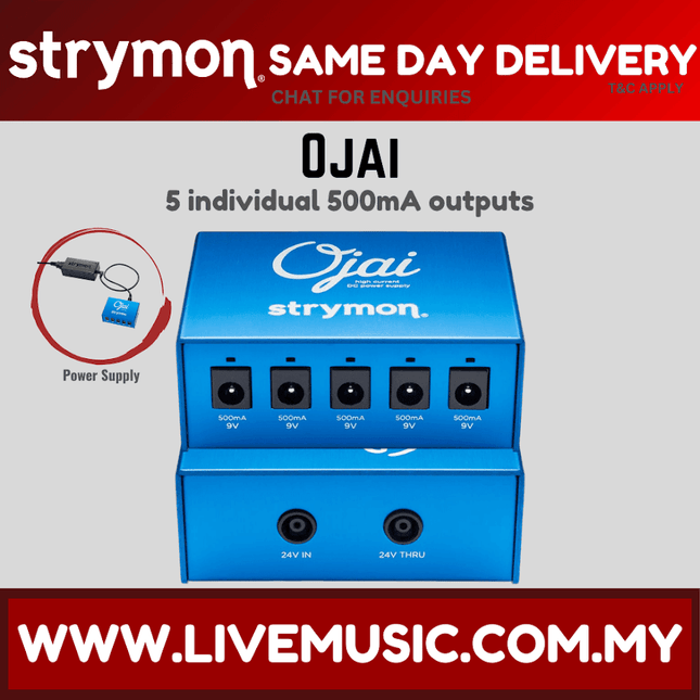 Strymon Ojai High Current DC Power Supply / 5-output High Current Guitar Pedal Power Supply