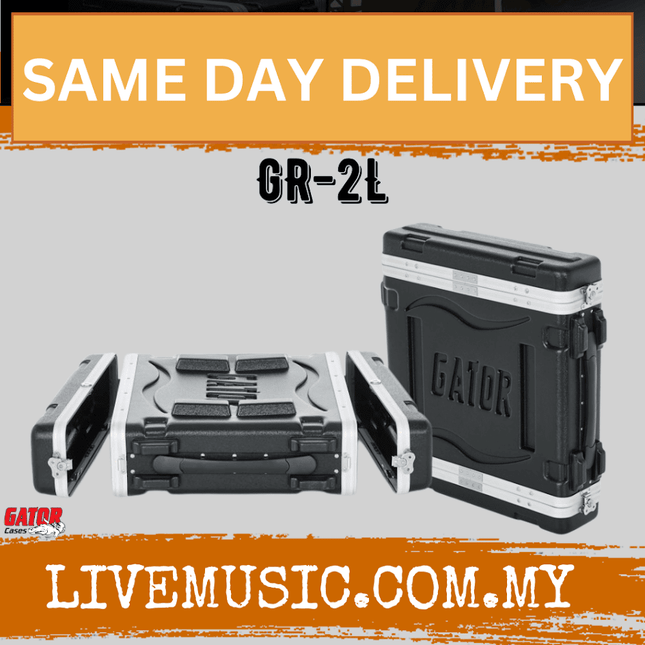 Gator GR-2L 2U Deluxe Rack Case - 2 Rack Spaces (GR2L)