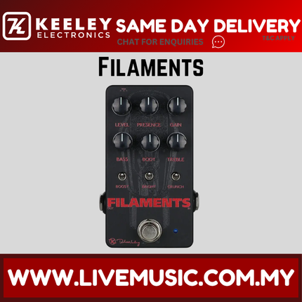 Keeley Filaments Distortion Guitar Effects Pedal