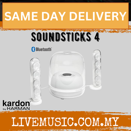 Harman Kardon SoundSticks 4 Bluetooth Speaker System - White( SoundSticks4  Sound Sticks 4 )
