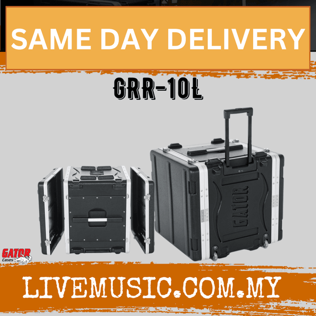 Gator GRR-10L Rolling Rack Case (GRR10L/GRR 10L)