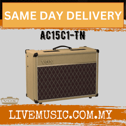 VOX AC15C1-TAN BRONCO COMBO GUITAR AMPLIFIER - TAN ( AC15C1 TAN / AC15C1TAN )