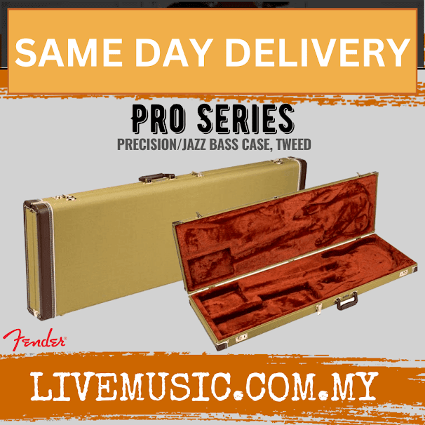 Fender Pro Series Precision/Jazz Bass Guitar Case - Tweed