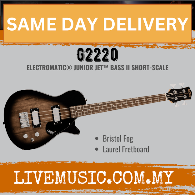 Gretsch G2220 Electromatic Junior Jet Bass II Short-Scale Bass Guitar, Bristol Fog