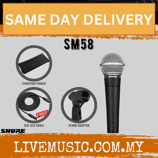 Shure SM58 - Handheld Dynamic Vocal Microphone (SM-58/SM 58)