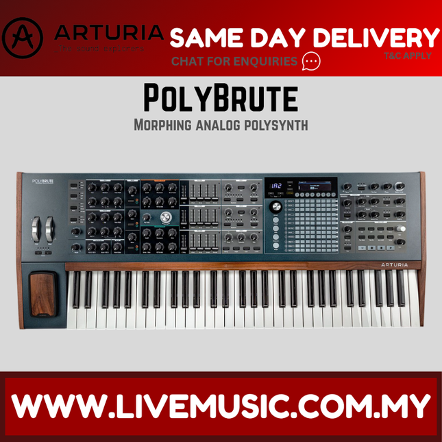 Arturia PolyBrute 6-Voice Polyphonic Morphing Analog Synthesizer