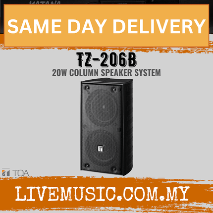 TOA Column Speaker TZ-206B 20W Column Speaker System - Black ( TZ206 / TZ 206 )