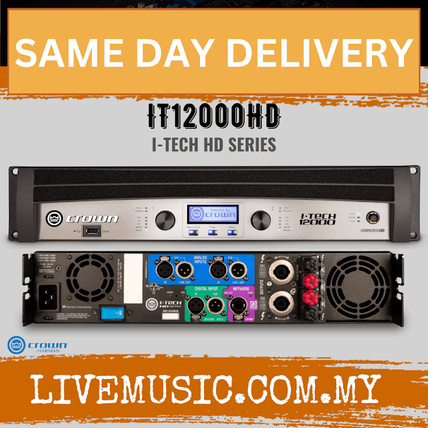 Crown I-Tech 12000HD Two-channel, 4500W @ 4Ω Power Amplifier ( ITech12000HD / IT12000HD )
