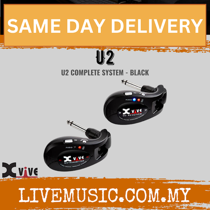 Xvive U2 Digital Wireless Guitar System With Rechargeable Transmitter And Receiver - ( U 2 )