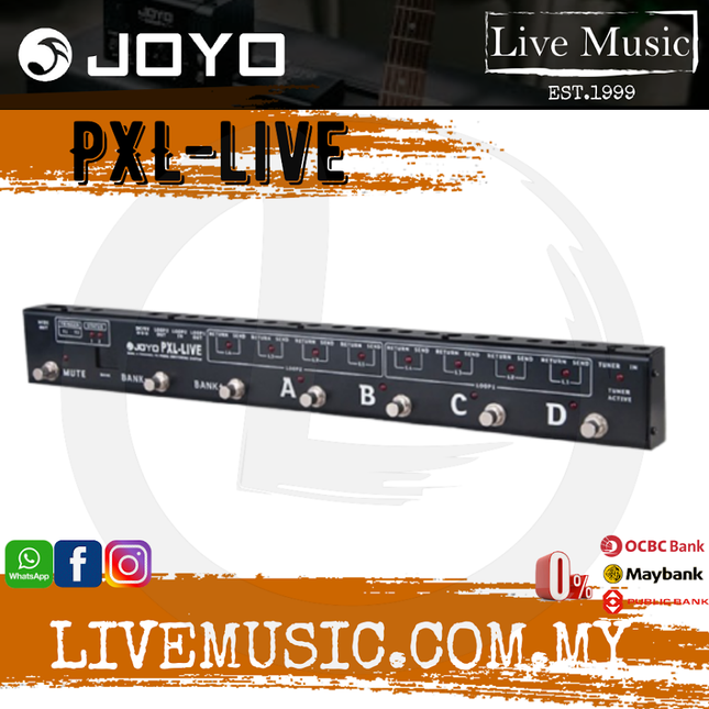 Joyo PXL-LIVE Dual 4-Channel Programable Pedal Controller ( PXL LIVE / PXLLIVE )