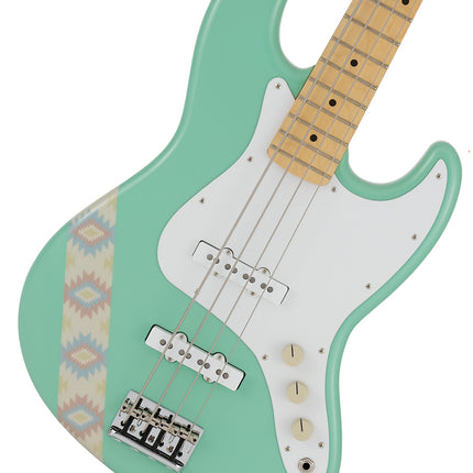 Fender Japan Silent Siren Signature Jazz Bass Guitar, Maple Fretboard with Gig Bag - Surf Green
