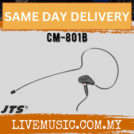 JTS CM-801 Single ear-hook microphone - Omni-directional - Black ( CM801 / CM 801 )
