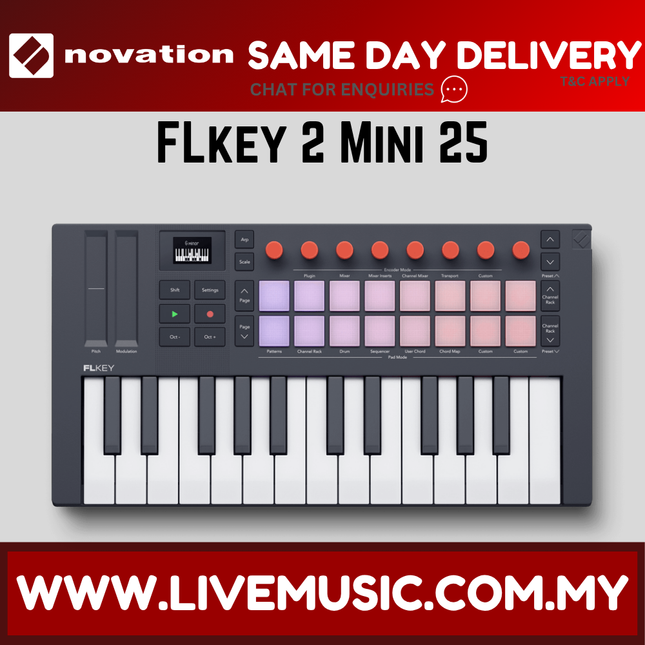 Novation FLkey 2 Mini 25-Keyboard Controller ( FLkey2Mini / FLkey-2 Mini )