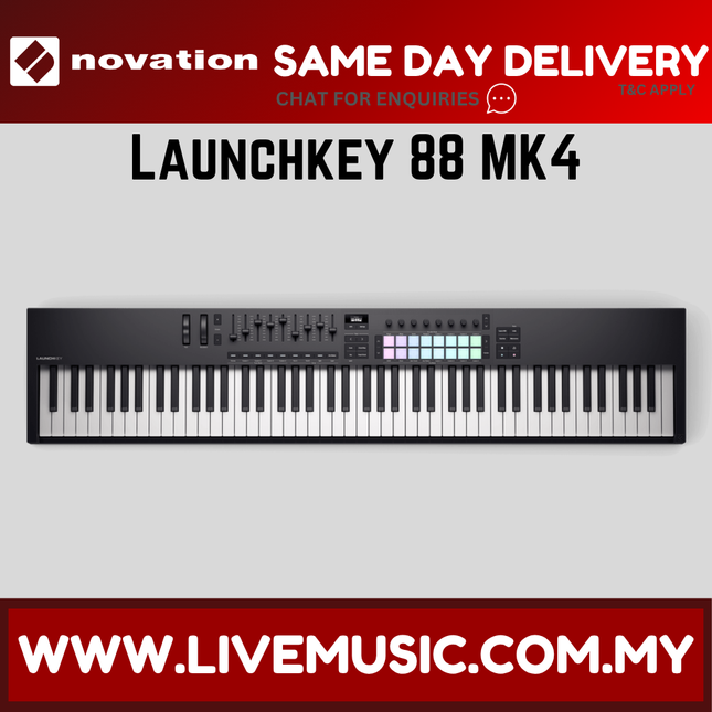 Novation Launchkey 88 MK4 88-key Keyboard Controller ( Launchkey88MK4) - Replace Launchkey 88 MK3