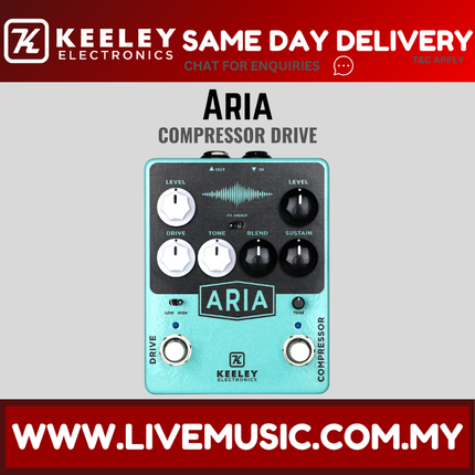 Keeley Aria Compressor Overdrive Guitar Effects Pedal