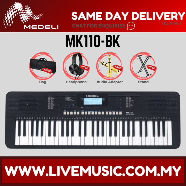 Medeli MK110 Millenium Series 61 Keys Portable Keyboard ( MK-110 / MK 110 / MK100 / MK 100 ) replace MK100