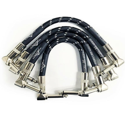 Fender Custom Shop 6inch Patch Cable, 2-Pack - Black Tweed