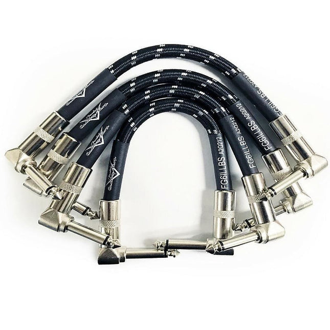 Fender Custom Shop 6inch Patch Cable, 2-Pack - Black Tweed