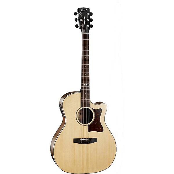 Cort GA5F-MD - Grand Regal Acoustic Guitar with Gig Bag, Natural Glossy (GA5F MD/GA5FMD)