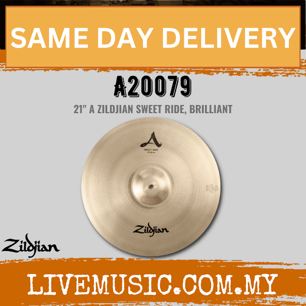 Zildjian 21" A Series Zildjian Sweet Ride - Brilliant Cymbal (A20079)