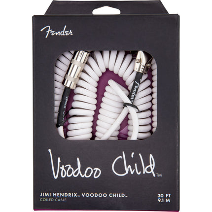 Fender Jimi Hendrix Voodoo Child Guitar Cable, 30ft - White