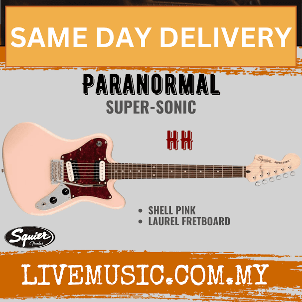 Squier Paranormal Series Super Sonic Electric Guitar - Shell Pink
