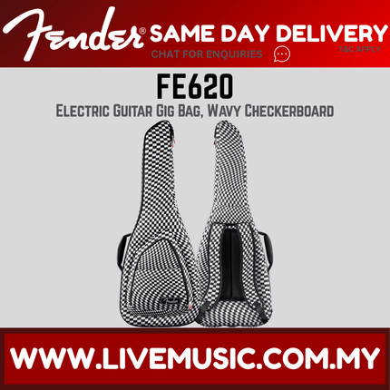 Fender FE620 Electric Guitar Gig Bag, Wavy Checkerboard
