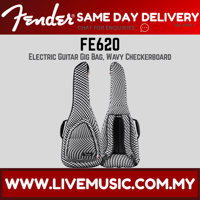 Fender FE620 Electric Guitar Gig Bag, Wavy Checkerboard