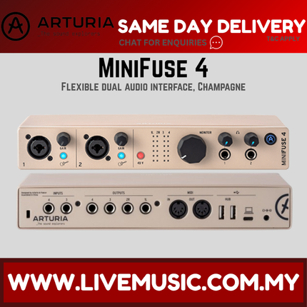 Arturia MiniFuse 4 USB-C Audio Interface - Champagne