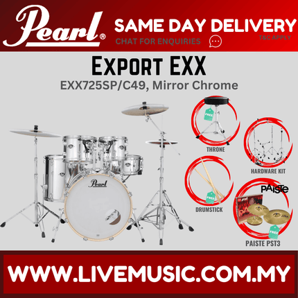 Pearl Export EXX 5-Piece Drum Set with Paiste PST3 Cymbals Set ( EXX725SP/C )