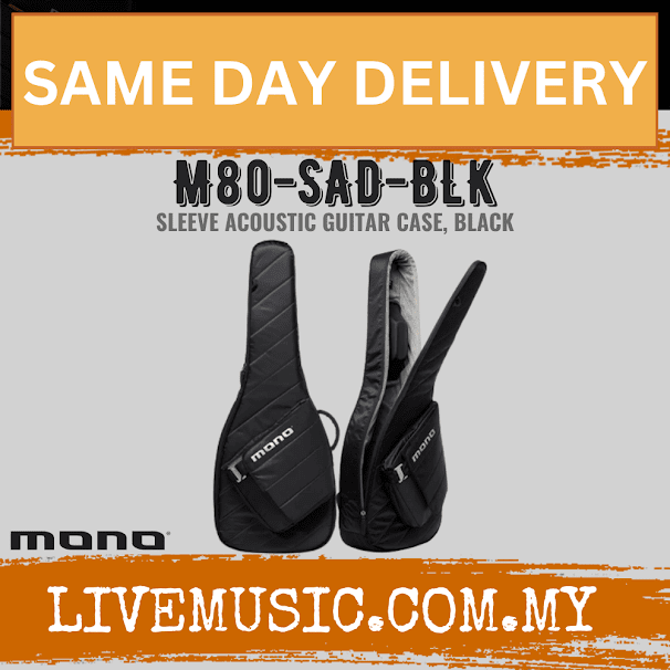 Mono M80 Sleeve Acoustic Guitar Case - Black (M80-SAD-BLK)