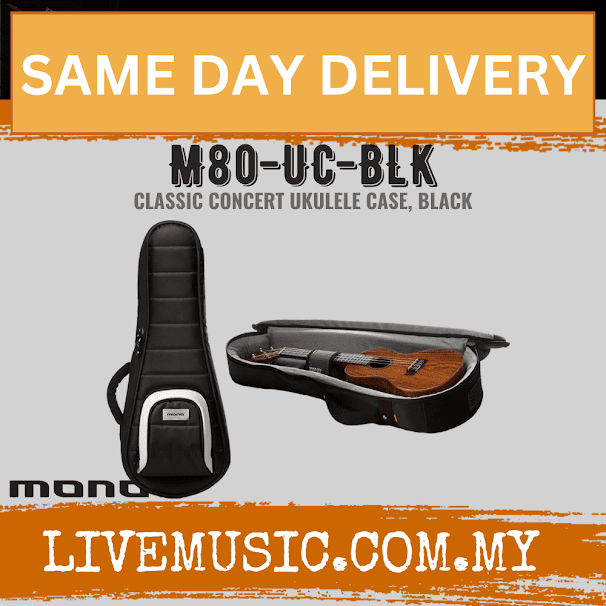 Mono M80 Classic Concert Ukulele Case - Black (M80-UC-BLK)