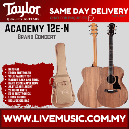 Taylor Academy 22e Grand Concert Acoustic Guitar w/Walnut Top & Bag