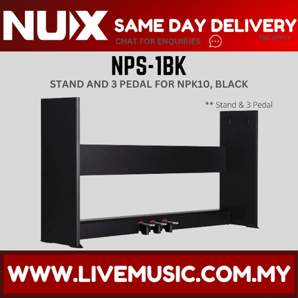 Nux NPS-1 Stand and Pedal design For NPK-10 Digital Piano - Black ( NPS1 / NPK10 )