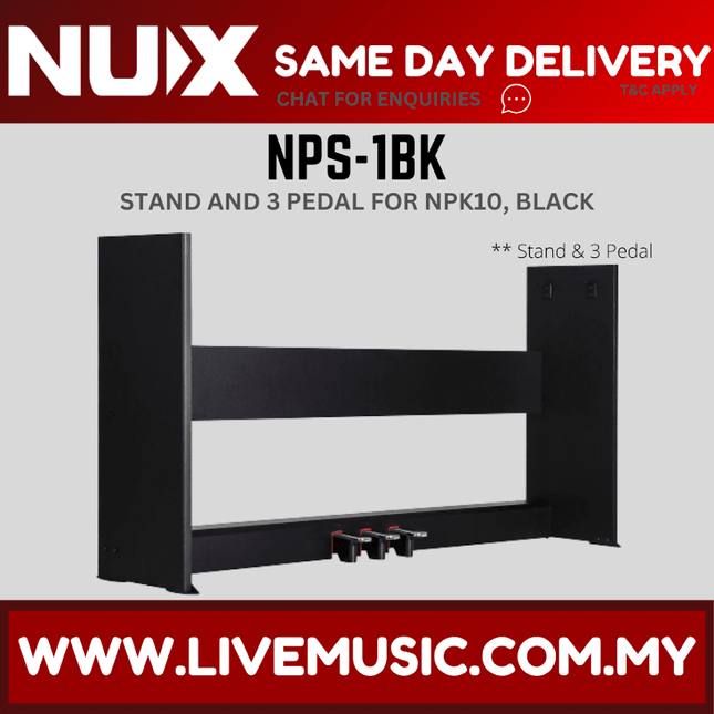 Nux NPS-1 Stand and Pedal design For NPK-10 Digital Piano - Black ( NPS1 / NPK10 )