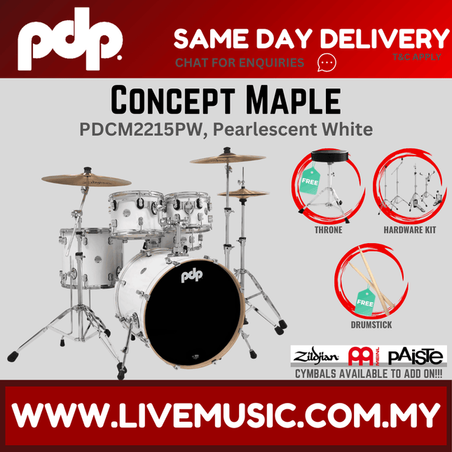 PDP By DW CM5 Concept Maple Shell Pack - 5-Piece Without Cymbal Set ( PDCM2215 )