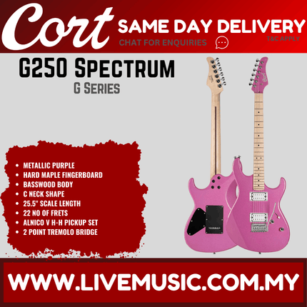 Cort G250 Spectrum Electric Guitar Metallic Purple( G-250 / G 250 )