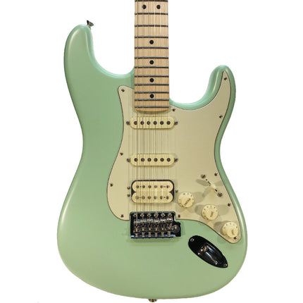 Fender American Performer HSS Stratocaster Electric Guitar, Maple Fretboard with FREE Deluxe GigBag, Satin Seafoam Green