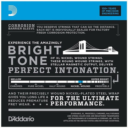 D'Addario EXL140 - Nickel Wound Electric Strings, Light Top/Heavy Bottom (10-52)(DAddario)