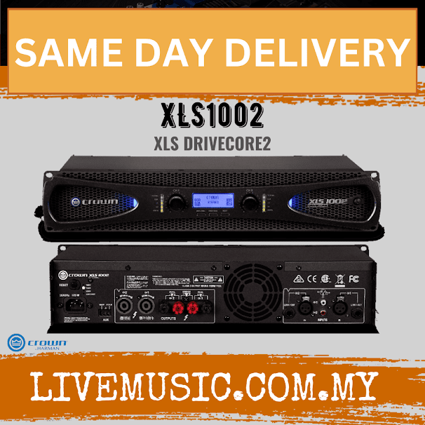 Crown XLS1002 2-channel Power Amplifier 215W @ 8Ω ( XLS 1002 / XLS-1002 )