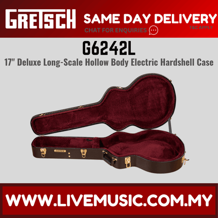 Gretsch G6242L Hollow Body Electric Guitar Case, Black
