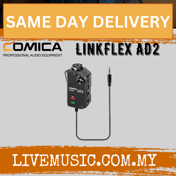 Comica Audio LinkFlex AD2 Single-Channel Mic and Guitar Interface for Smartphones and Cameras (LINKFLEX-AD2)