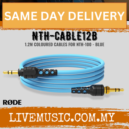 Rode NTH-CABLE12 1.2M Colored Headphone Cable for NTH-100 - Blue ( NTH CABLE12 / NTHCABLE12 )