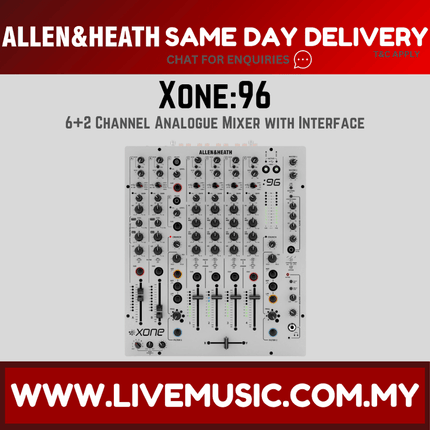 Allen & Heath Xone:96 Analogue DJ Mixer with Audio Interface ( Xone96 / Xone-96 )